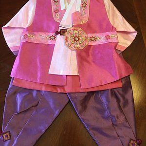 Korean baby boy traditional dress purple